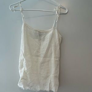 Reformation Linen Tie Shoulder Tank